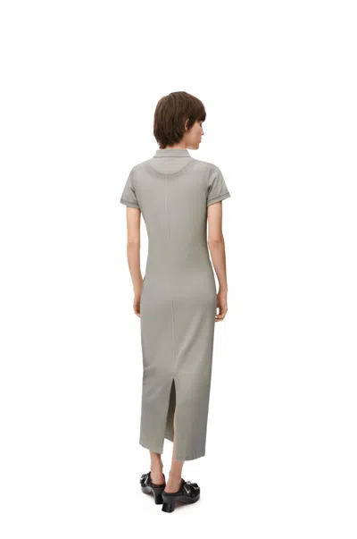 Loewe Polo Dress In Cotton In Gray
