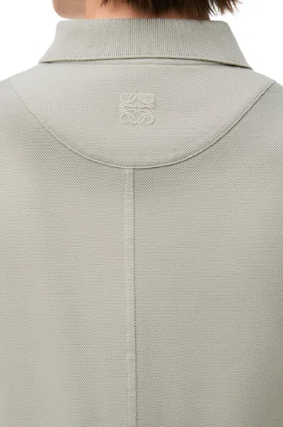 Loewe Polo Dress In Cotton In Gray