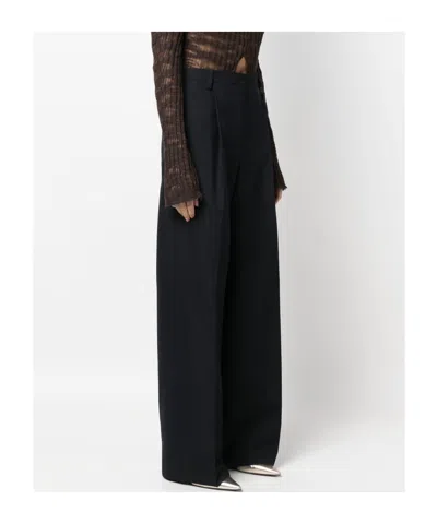 Dries Van Noten High-waisted Casual Pants In Blue