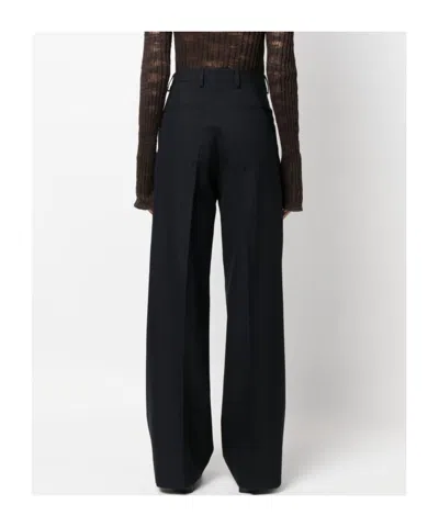 Dries Van Noten High-waisted Casual Pants In Blue