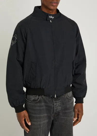 Cherry Los Angeles Championship Embroidered Shell Jacket In Black