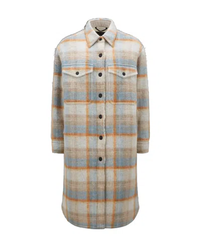 Moncler Vanay Wool Coat In Brown