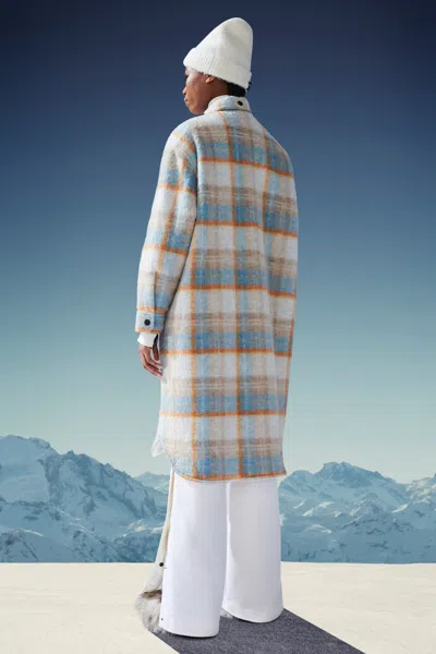 Moncler Vanay Wool Coat In Brown