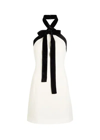 Simkhai Jolie Bow-embellished Crepe Mini Dress In White