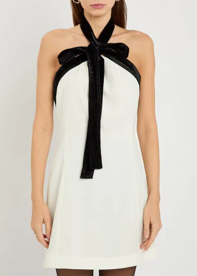Simkhai Jolie Bow-embellished Crepe Mini Dress In White