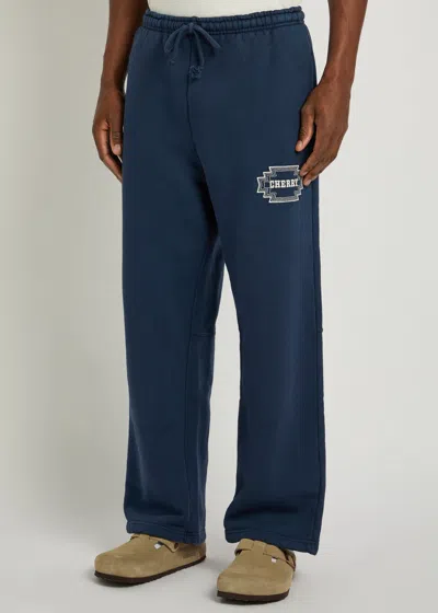 Cherry Los Angeles Embroidered Navajo Straight-leg Sweatpants In Blue