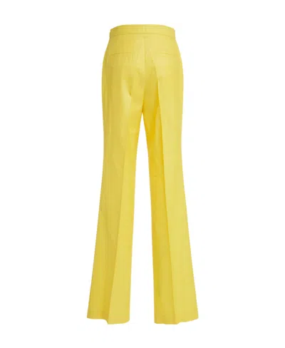 Gabriela Hearst Front Pleated Casual Pants In Yellow