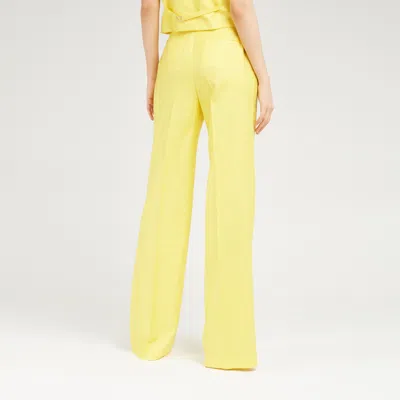 Gabriela Hearst Front Pleated Casual Pants In Yellow
