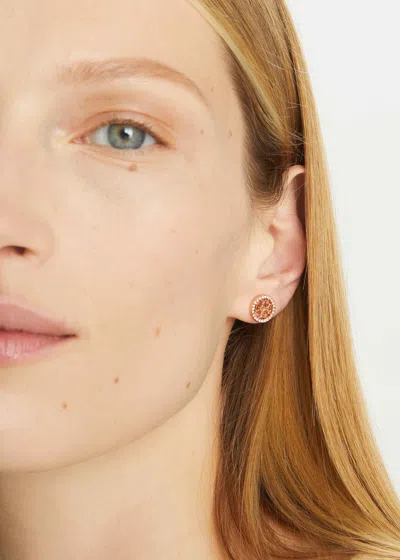 Tory Burch Icon 18kt Gold-plated Stud Earrings In Gold