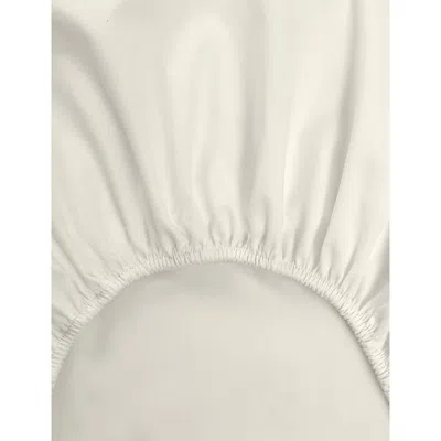 Hugo Boss Moon Cotton Single Fitted Sheet In Gray