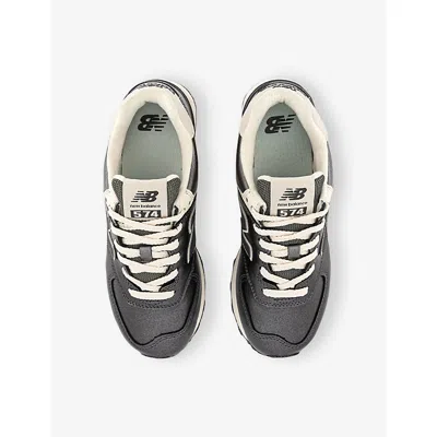 New Balance Womens Metallic Bronze 574 Leather Trainers Eur 39 / 6 Uk In Gray