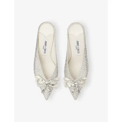 Jimmy Choo 50mm Auria Crystal Bow Mule In Multi