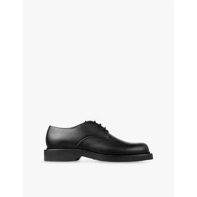 Jimmy Choo Womens Black Rowan Derby Leather Shoes In Black
