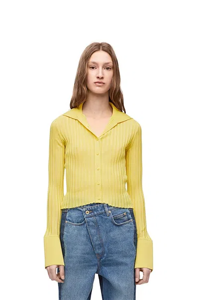 Loewe Cardigan In Viscose In Yellow