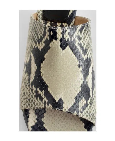Khaite Marion 75mm Python-print Sandals In Neutral