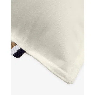 Hugo Boss Moon Square Cotton Pillowcase In Gray