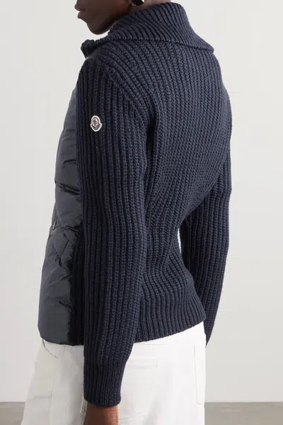 Moncler Rib Down Jacket In Black