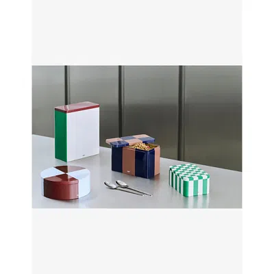 Hay Owhite Burg And Green Graphic-print X-large Tin Container