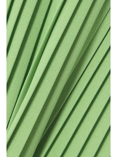 Dries Van Noten Pleated Mid-length Skirt In Green