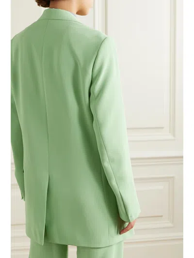 Dries Van Noten Long-sleeved Suit Coat In Green
