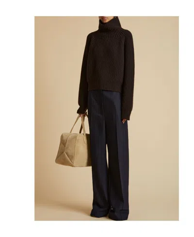 Khaite Lanzino High-neck Cashmere Jumper In Brown