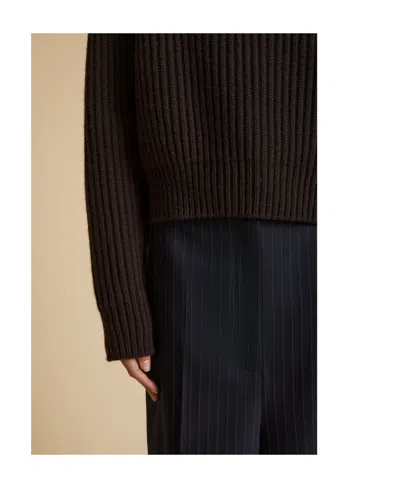 Khaite Lanzino High-neck Cashmere Jumper In Brown