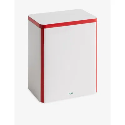Hay Owhite And Red Graphic-print X-large Tin Container&nbsp;