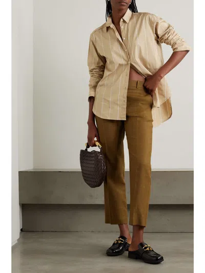 Loro Piana Belt-loop Casual Pants In Brown