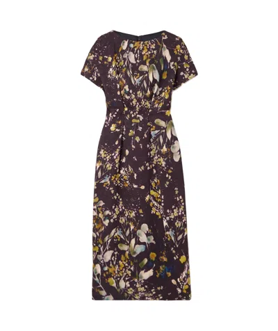 Dries Van Noten Dezos Floral Pattern Mid-length Dress In Black
