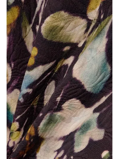 Dries Van Noten Dezos Floral Pattern Mid-length Dress In Black