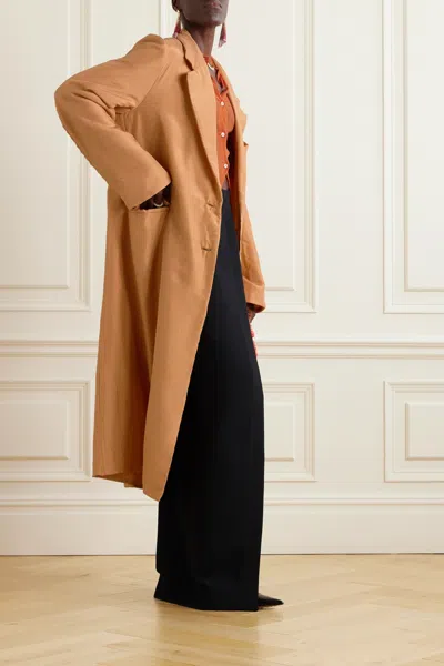 Dries Van Noten Belt And Long-sleeved Windbreaker In Brown