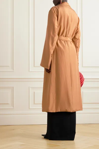 Dries Van Noten Belt And Long-sleeved Windbreaker In Brown