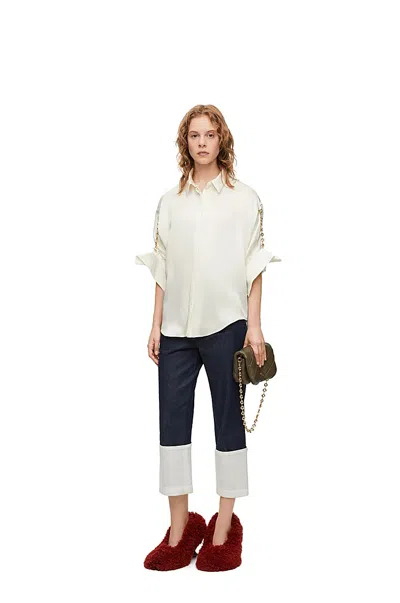 Loewe Chain Detailed Short-sleeve Shirt In White