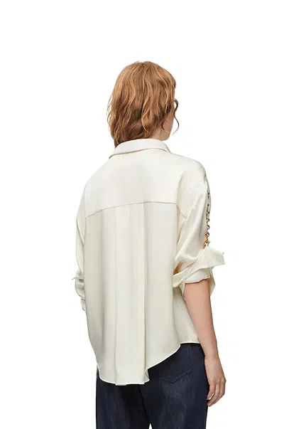 Loewe Chain Detailed Short-sleeve Shirt In White