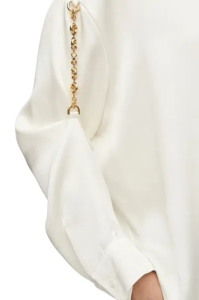 Loewe Chain Detailed Short-sleeve Shirt In White