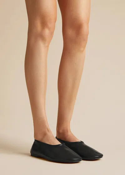 Khaite The Marcy Slip-on Ballerina Shoes In Black