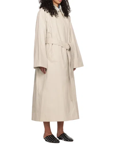 Khaite The Minnie Belted Coat In Neutral