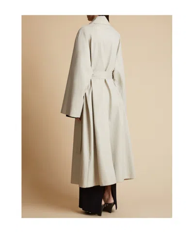 Khaite The Minnie Belted Coat In Neutral