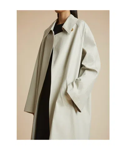 Khaite The Minnie Belted Coat In Neutral