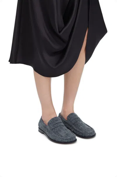 Loewe Campo Slip-on Loafers In Gray