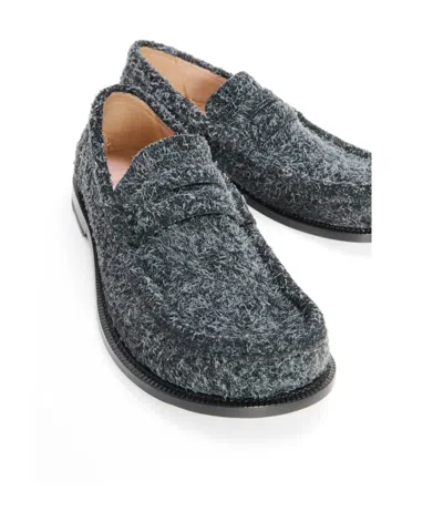 Loewe Campo Slip-on Loafers In Gray