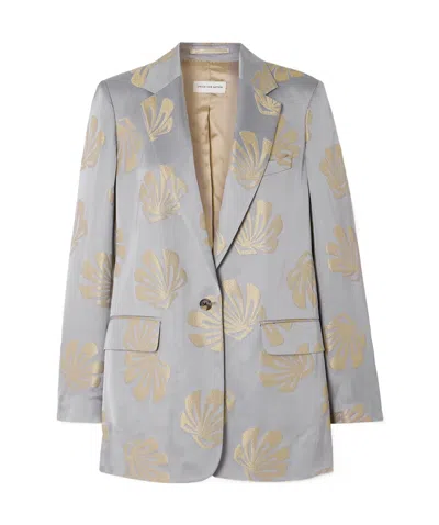 Dries Van Noten Single-breasted Suit Jacket In Gray