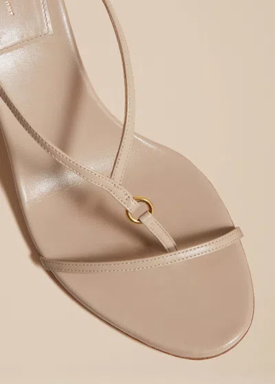 Khaite The Marion Sandals With Sloping Heels In Nude