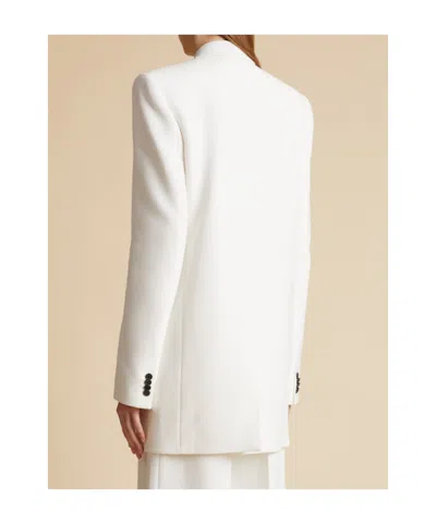 Khaite Long Sleeved Suit Jacket In White