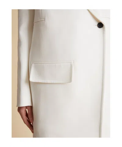 Khaite Long Sleeved Suit Jacket In White