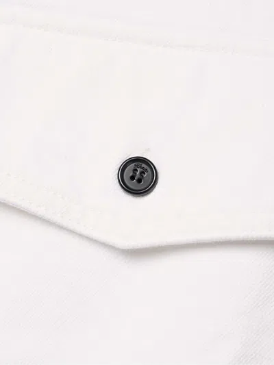 Khaite Long-sleeved Denim Shirt In White