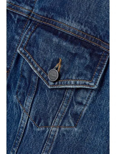 Khaite Long-sleeved Denim Coat In Blue