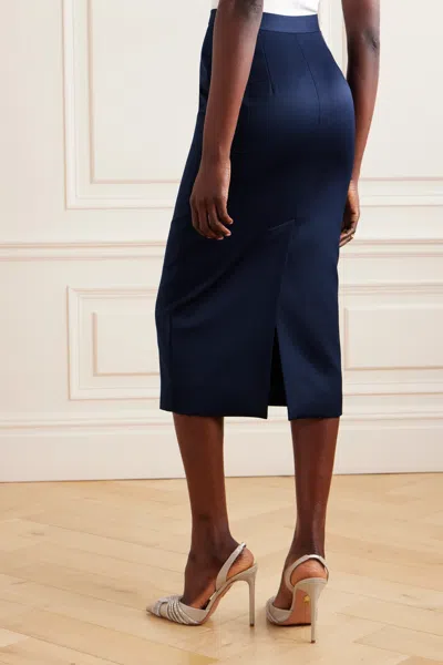 Alessandra Rich Slit Skirt In Blue