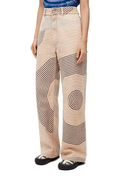 Loewe Baggy Jeans In Denim In Brown