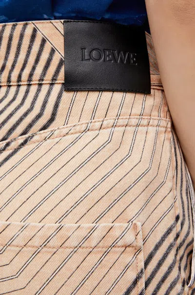 Loewe Baggy Jeans In Denim In Brown